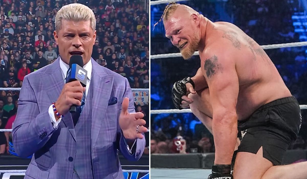 Cody Rhodes &amp; Brock Lesnar. [Image credits: WWE.com &amp; X]