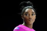 Simone Biles of United States during the 2023 World Championships in Antwerp, Belgium. (Photo by Getty Images)