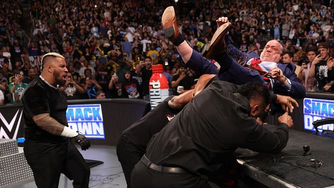 "It's what the story called for" - Paul Heyman OPENS UP about the Bloodline putting him through the announce desk