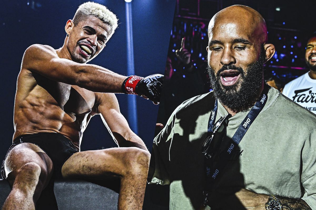 Fabricio Andrade (left) and Demetrious Johnson (right). [Photos from ONE Championship]