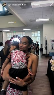 Kylee Watson attends Te-Hina Paopao's draft party