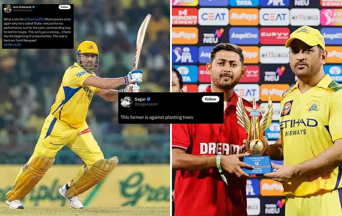 "Finish nahi finisher hai" - Social media reacts to MS Dhoni's explosive knock in LSG vs CSK IPL 2025 match