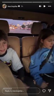 Anze Kopitar's wife, Ines Instagram story @ ines.kopitar