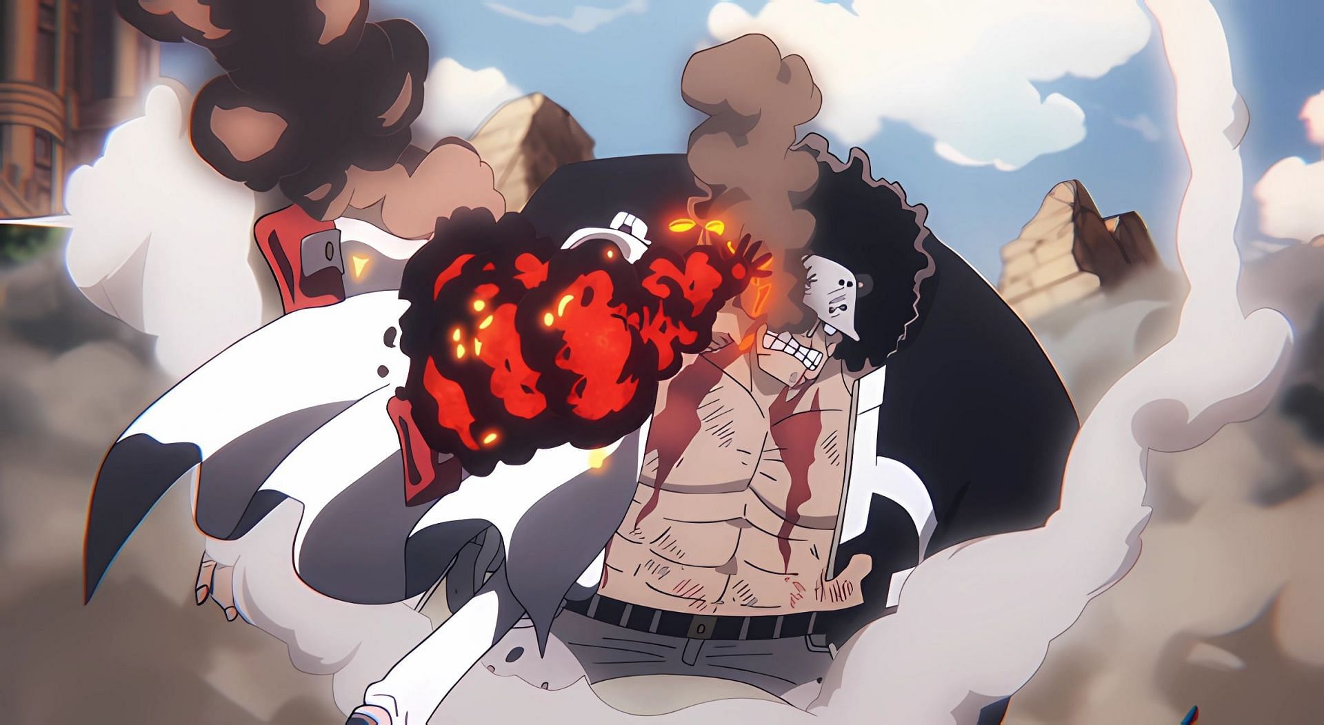 Kuma vs Akainu as seen in the anime (Image via Toei Animation)