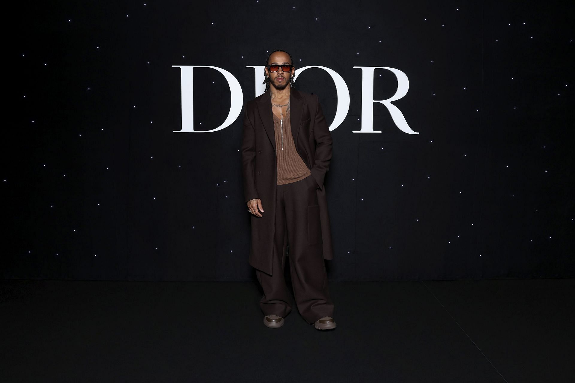Dior Homme: Lewis Hamilton at Paris Fashion Week - Menswear Fall/Winter 2024-2025 - Source: Getty