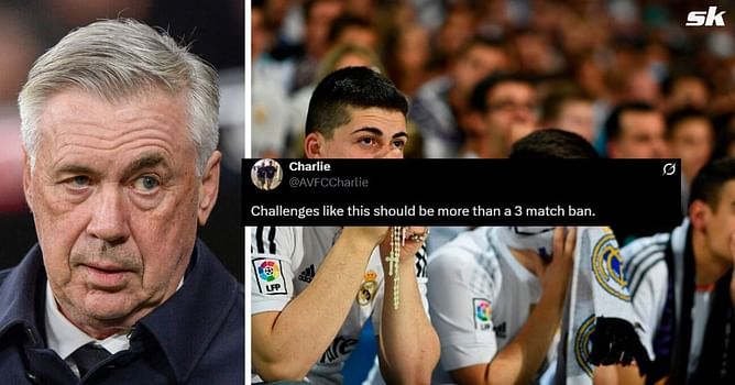 "Could have snapped his leg in 10 pieces", "Has to be banned for a while" - Fans slam Real Madrid star for red card challenge in Alaves win