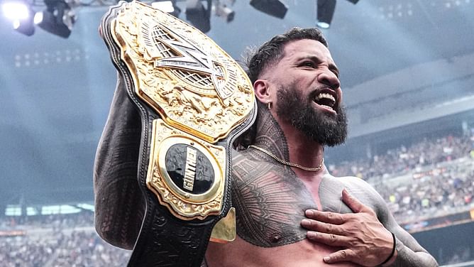 Bloodline member surprises Jey Uso at WrestleMania 41; emotional moment following WWE World Heavyweight Championship victory