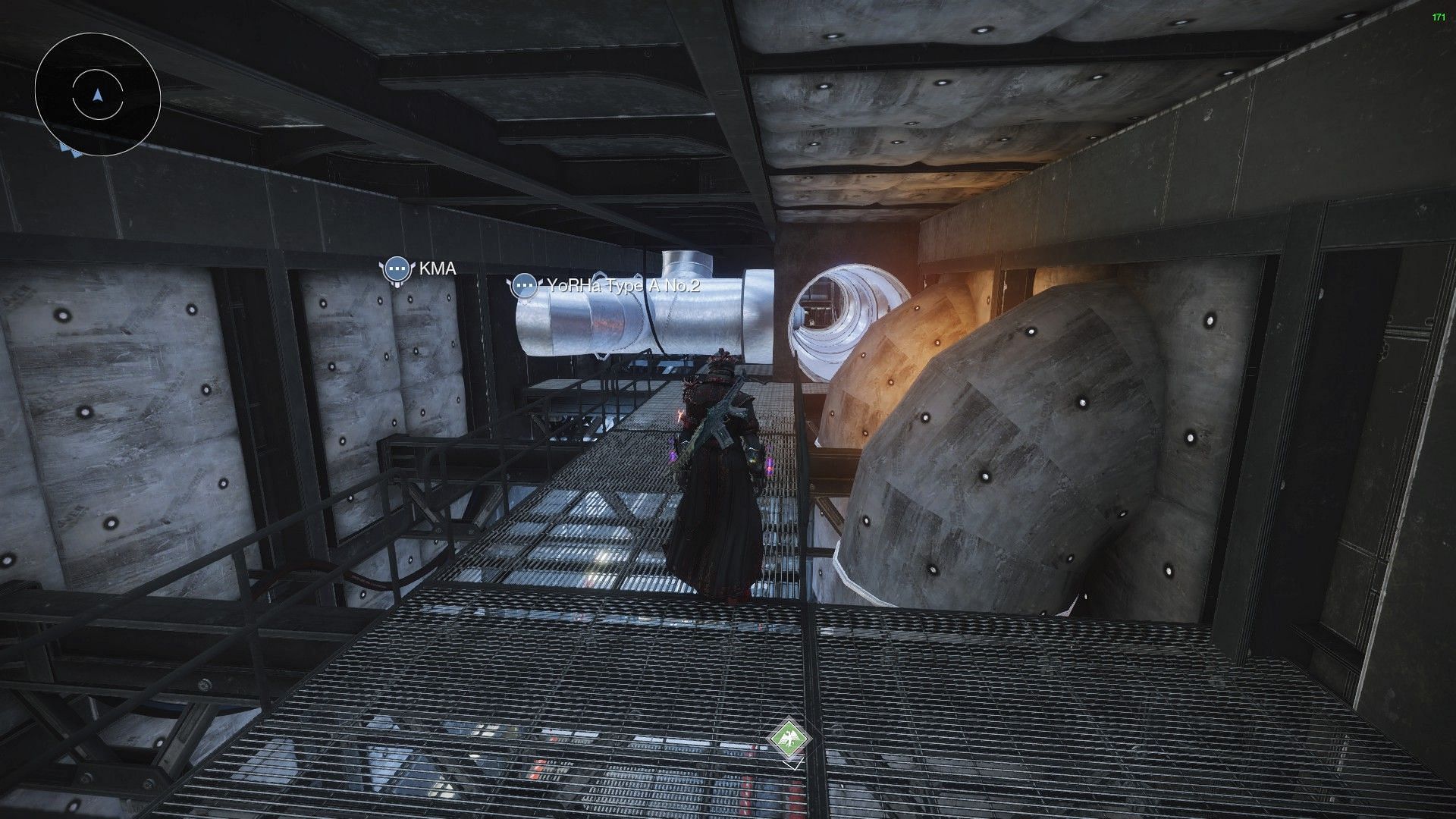 Silver tunnel in Hangar leading to the third Chess Piece (Image via Bungie)