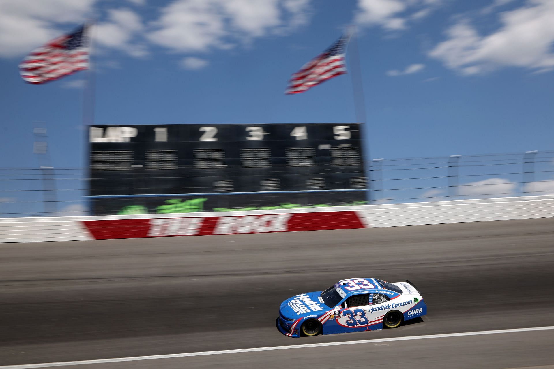 Kasey Kahne driving the #33 Chevrolet at Rockingham Speedway - Practice - Source: Getty
