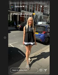 The Screenshot of Charley Hull's black outfit. Image via Instagram/@charley.hull