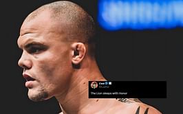 "The Lion sleeps with Honor" - Fans react as Anthony Smith delivers emotional retirement speech following bloody loss at UFC Kansas City
