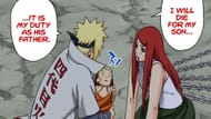 Minato and Kushina's sacrifice (Image via Shueisha)