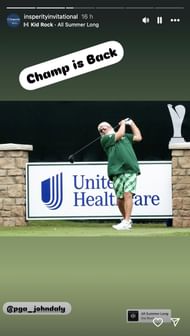 Insperity Invitational welcomes former champion John Daly. Image via Instagram @insperityinvitational