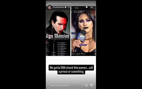 Screenshot of Sean Strickland's story