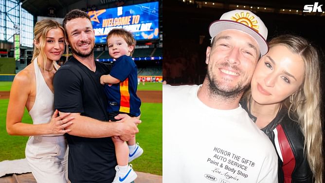 Alex Bregman's wife Reagan captures tender moment of son Knox sleeping through 6th innings while Red Sox star blasts 3-run bomb at Fenway Park