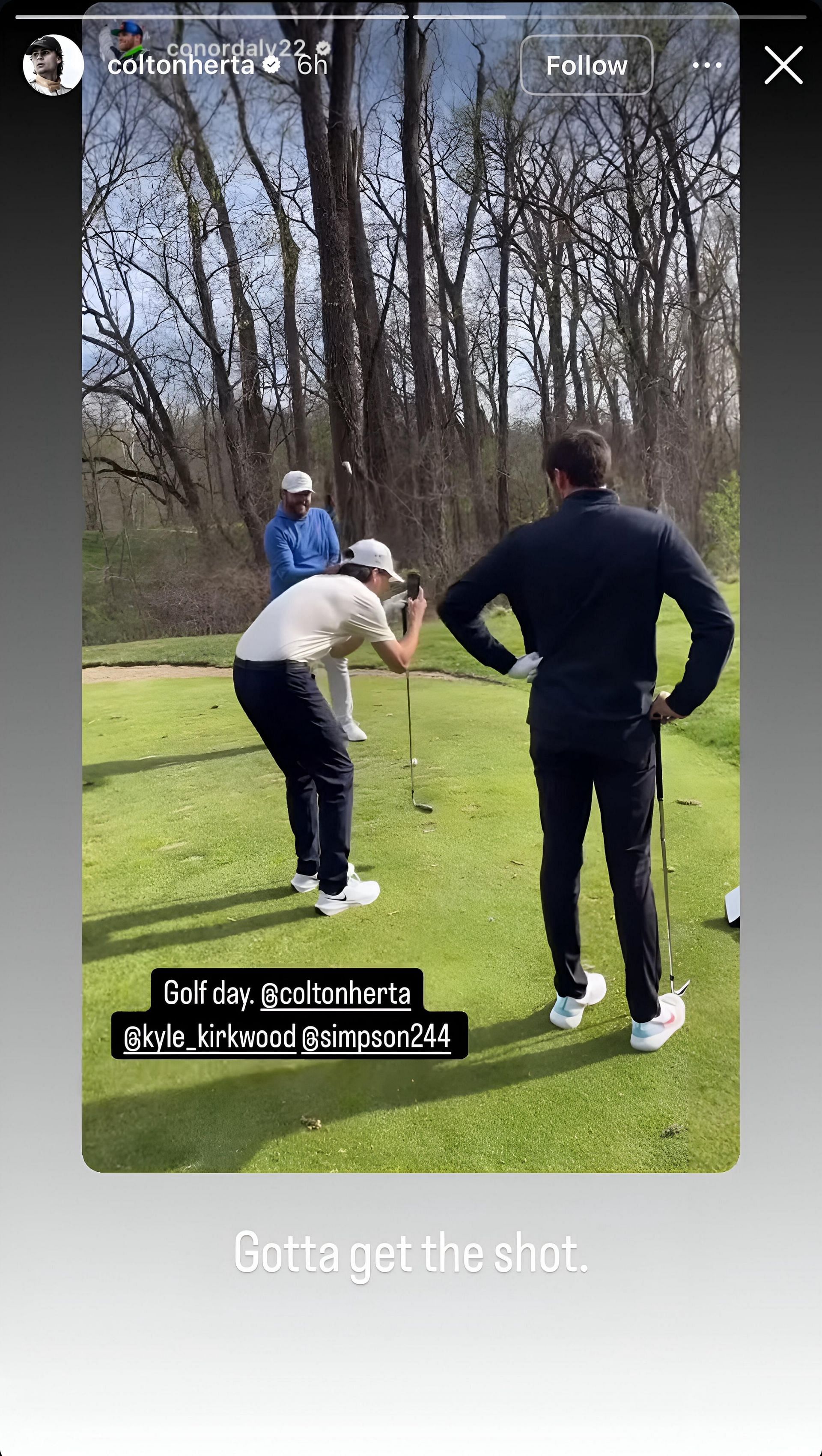 Colton Herta&#039;s Instagram Story | Image via (@coltonherta)