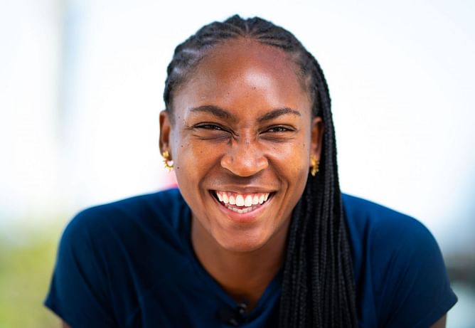 Coco Gauff can't contain her joy as she flaunts 'dream' signature New Balance shoes with luxury fashion brand