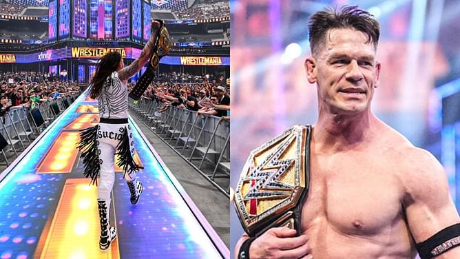 Dominik Mysterio reacts to being praised by John Cena after his Intercontinental Title win at WrestleMania 41