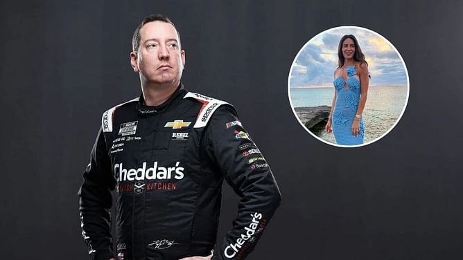 Samantha Busch dazzles in baby blue crochet dress at beau Kyle Busch's pre-birthday celebration