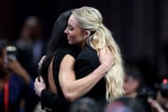 Fudd and Bueckers embrace after she is announced as the first pick (Credits: Getty)