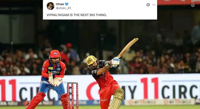 "THE NEXT BIG THING" - Fans praise Vipraj Nigam for another promising bowling display in RCB vs DC IPL 2025 match