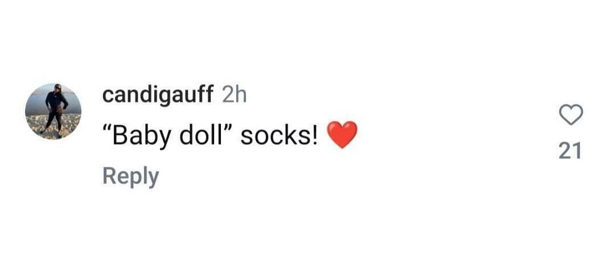 Screengrab of Coco Gauff&rsquo;s mother Candi&#039;s comment on her daughter&#039;s Instagram post/@cocogauff