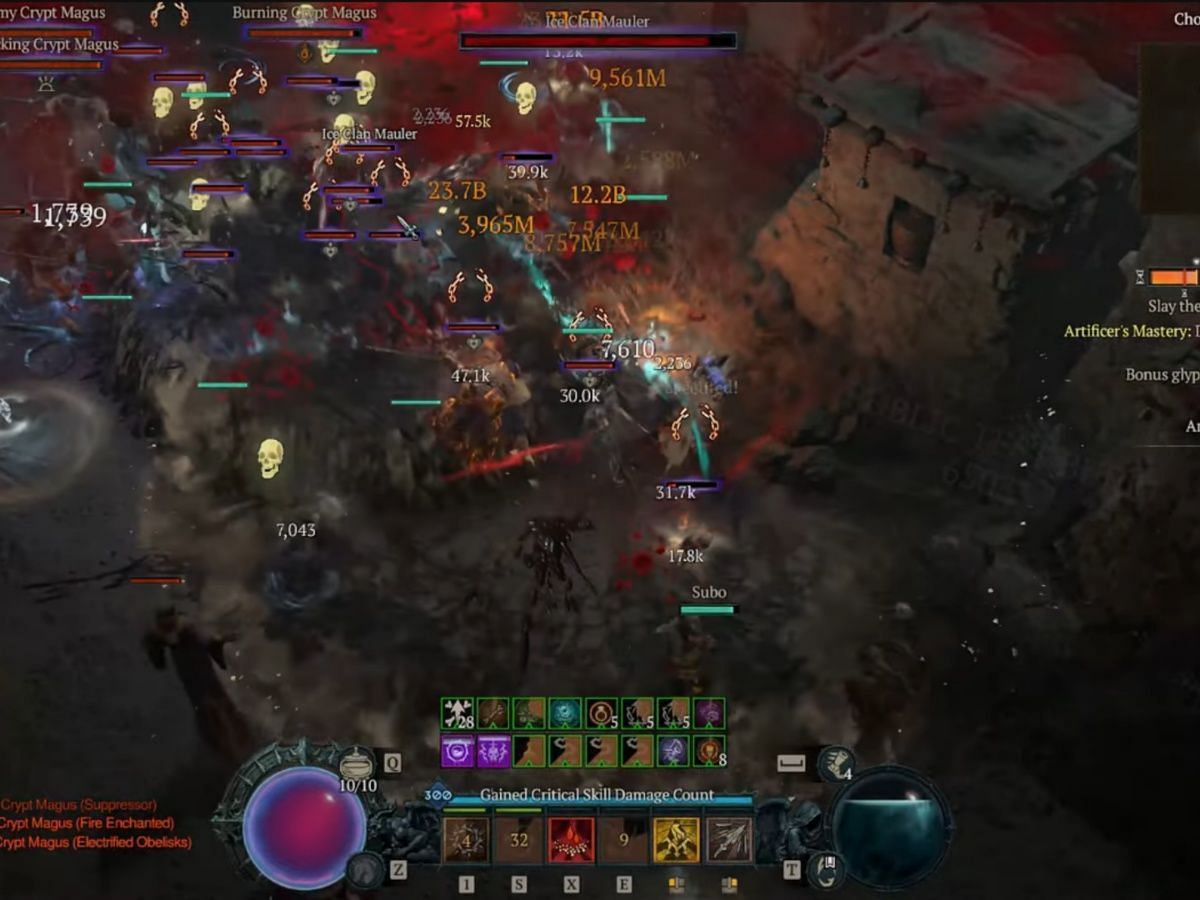 There&#039;s not a lot that is more satisfying than locking down foes in a Bone Prison and shredding them with Bone Spear (Image via Blizzard Entertainment/@SKULM)