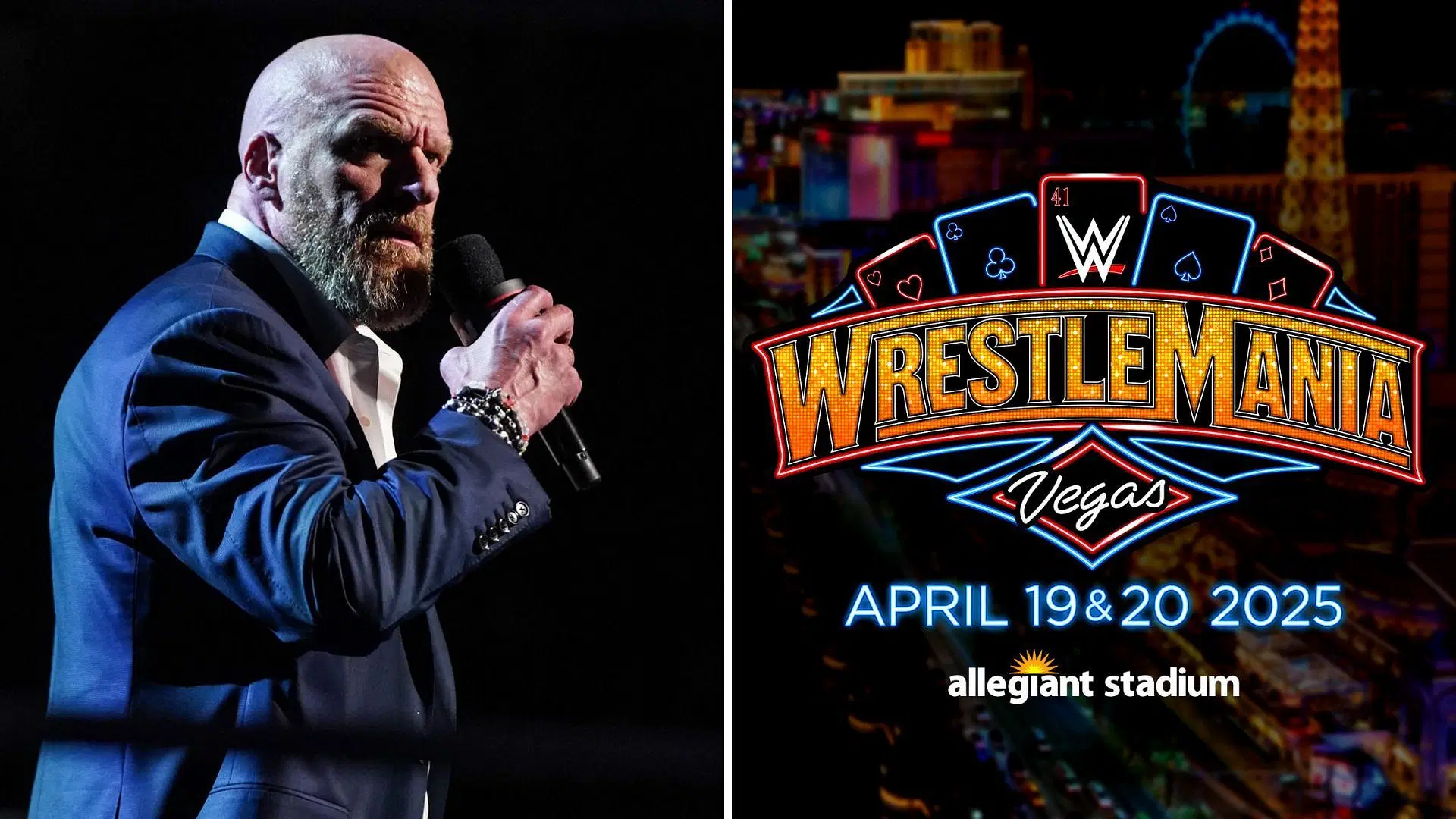 Triple H has confirmed a historic match for WrestleMania 41 [Image credits: WWE.com and WWE on X]