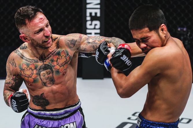 WATCH: Liam Harrison produces his career's magnum opus in stunning single-round comeback vs. Muangthai in Singapore