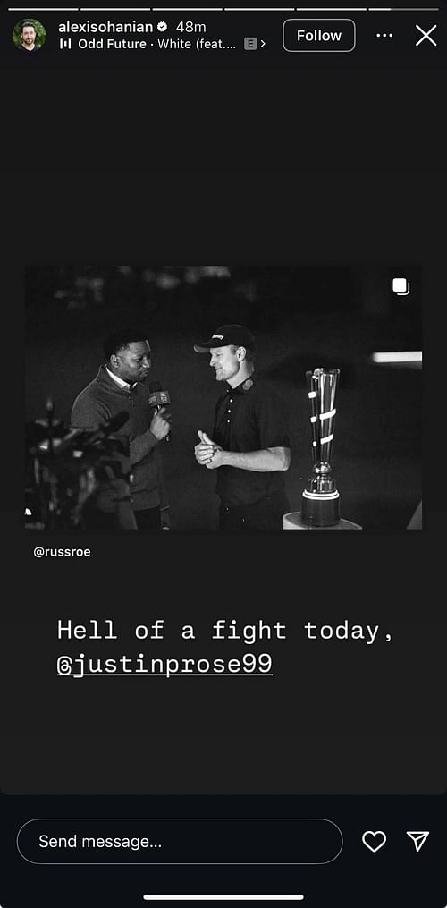 Screengrab from Alexis Ohanian's Instagram story in March @alexisohanian
