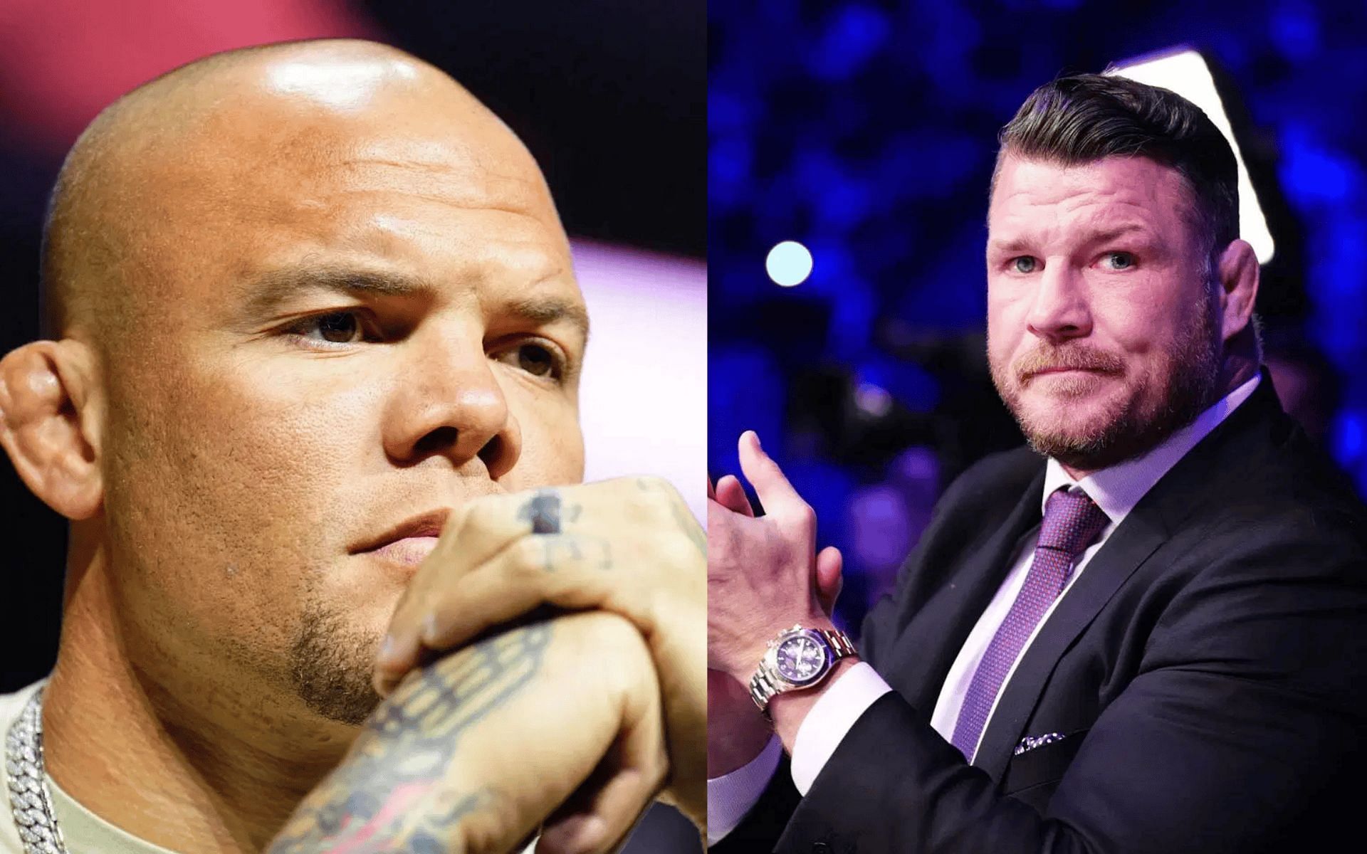 Anthony Smith (left) clarifies about his rumored feud with Michael Bisping (right). [Images courtesy: Getty Images]