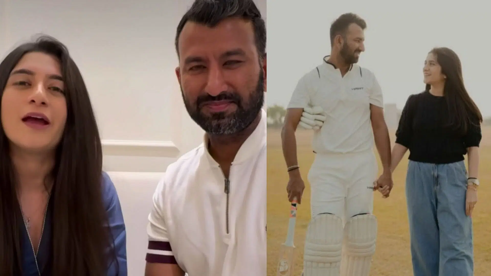 Cheteshwar Pujara and wife Puja (Image: Instagram/cheteshwar_pujara)