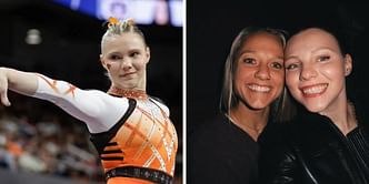 Jade Carey pens 3-word reaction to girlfriend’s shooting skills in pop-a-shot game after NCAA heartbreak