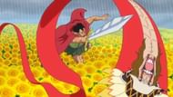 Diamante's Devil Fruit allowed him to become a flag against Kyros (Image via TOEI Animation)