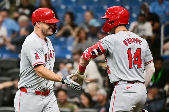 Angels star Logan O'Hoppe celebrates Mike Trout & Co.'s fourth straight  victory with 2-word reaction