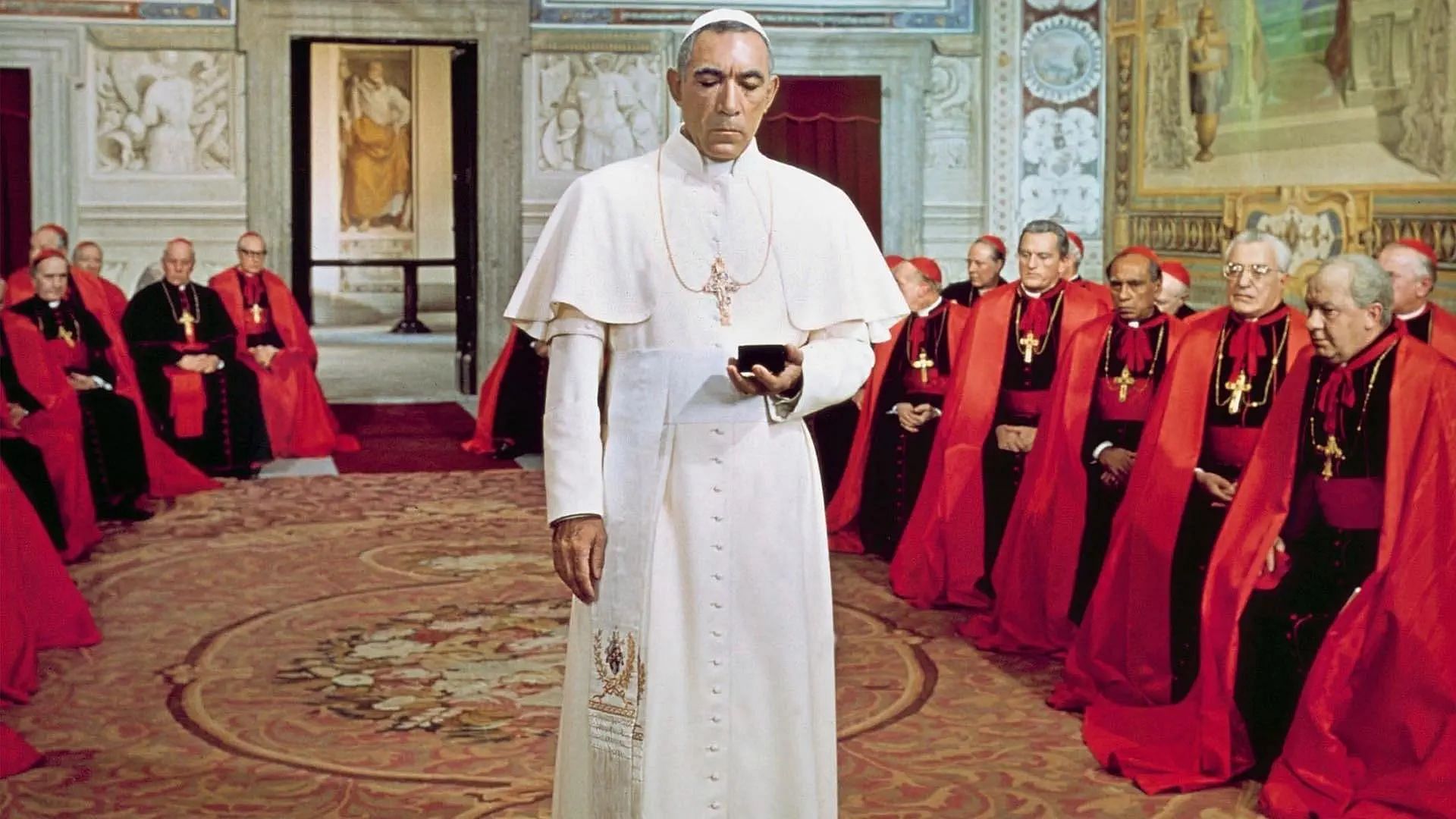 Former Siberian prisoner becomes a cardinal and is reluctantly elected Papal figure (Image via Apple TV+)