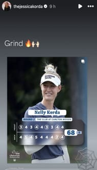 Jessica Korda shares Nelly Korda's scorecard