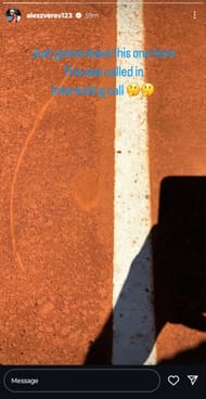 Alexander Zverev on Instagram