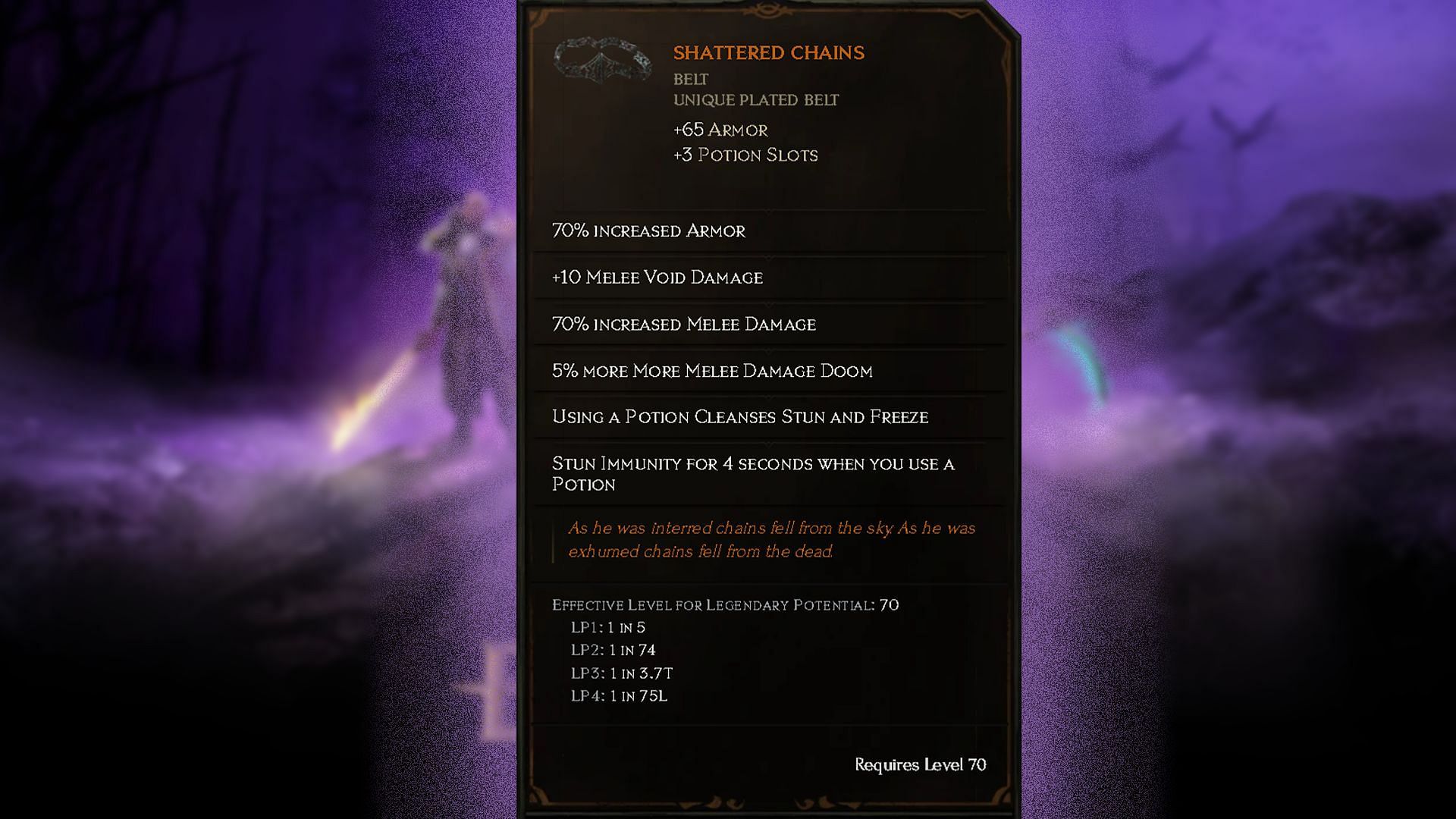 Key bonuses granted by the Shattered Chains (Image via Eleventh Hour Games)