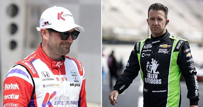 British star Jack Harvey meets NASCAR street circuit wizard AJ Allmendinger at Talladega