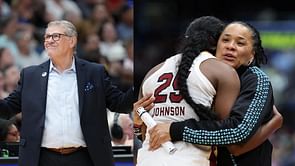 “Where my hug at?”: College hoops fans react as Geno Auriemma waves his hands for Dawn Staley