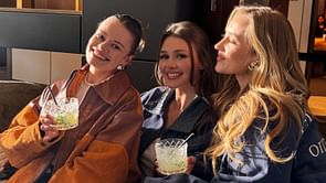 Connor McDavid's wife Lauren links up with Celeste Desjardins and Liv Hall at VIP suite during Game 4 vs. LA Kings at Rogers Place