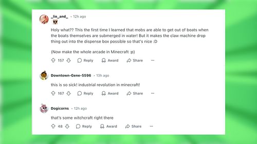 Redditors react to the claw machine made using the new leash (Image via Reddit)