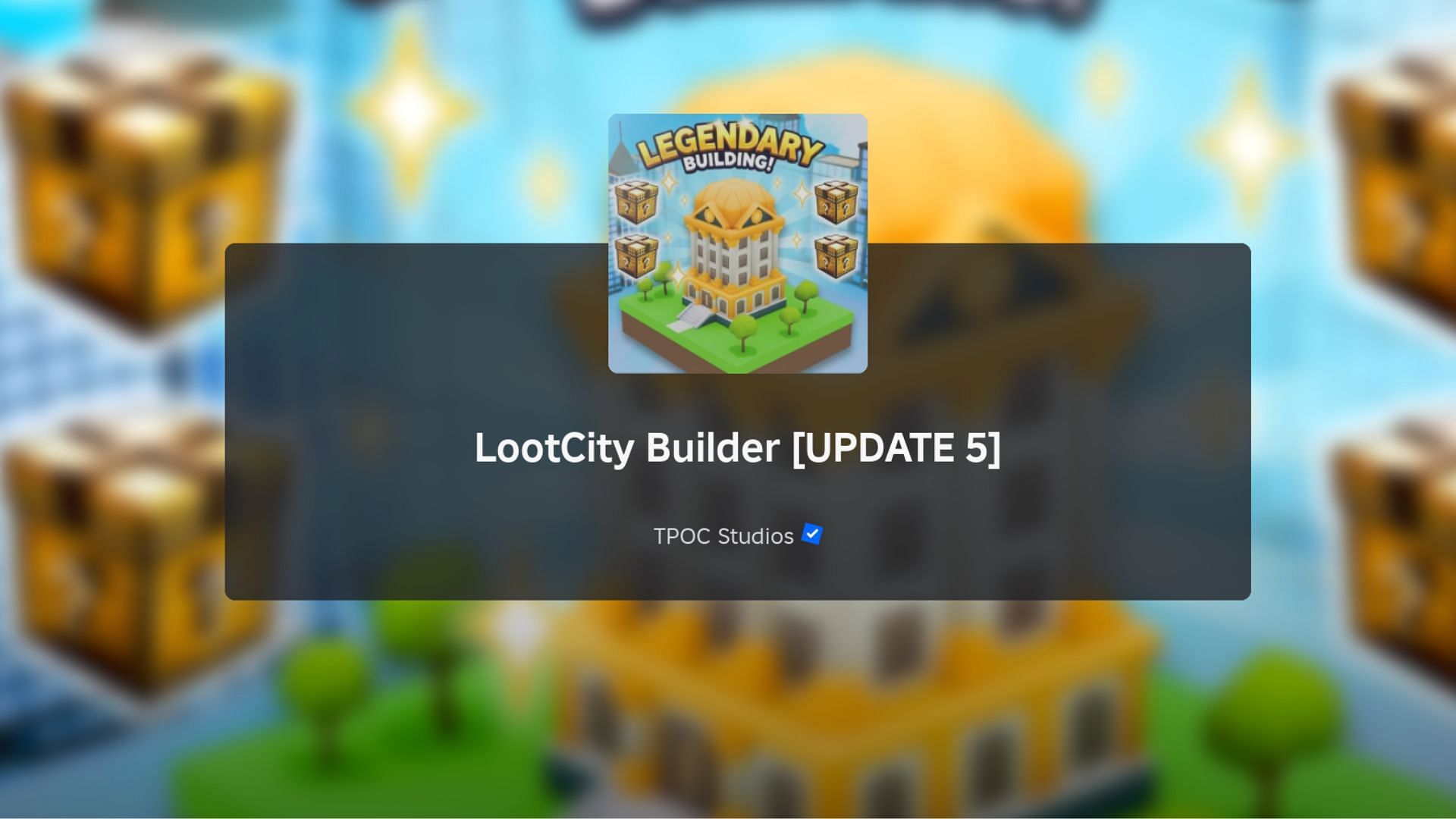 LootCity Builder loading screen