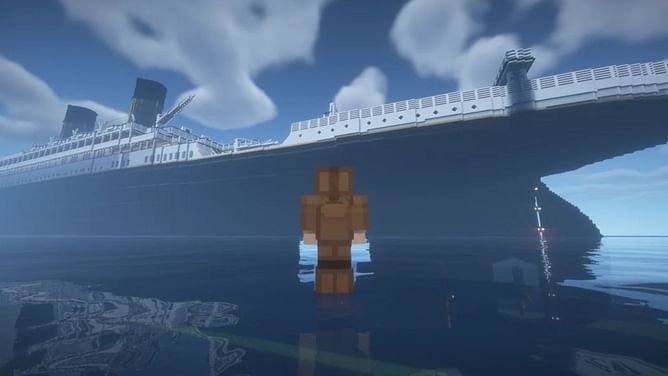 Minecraft player creates a realistic replica of Titanic ship