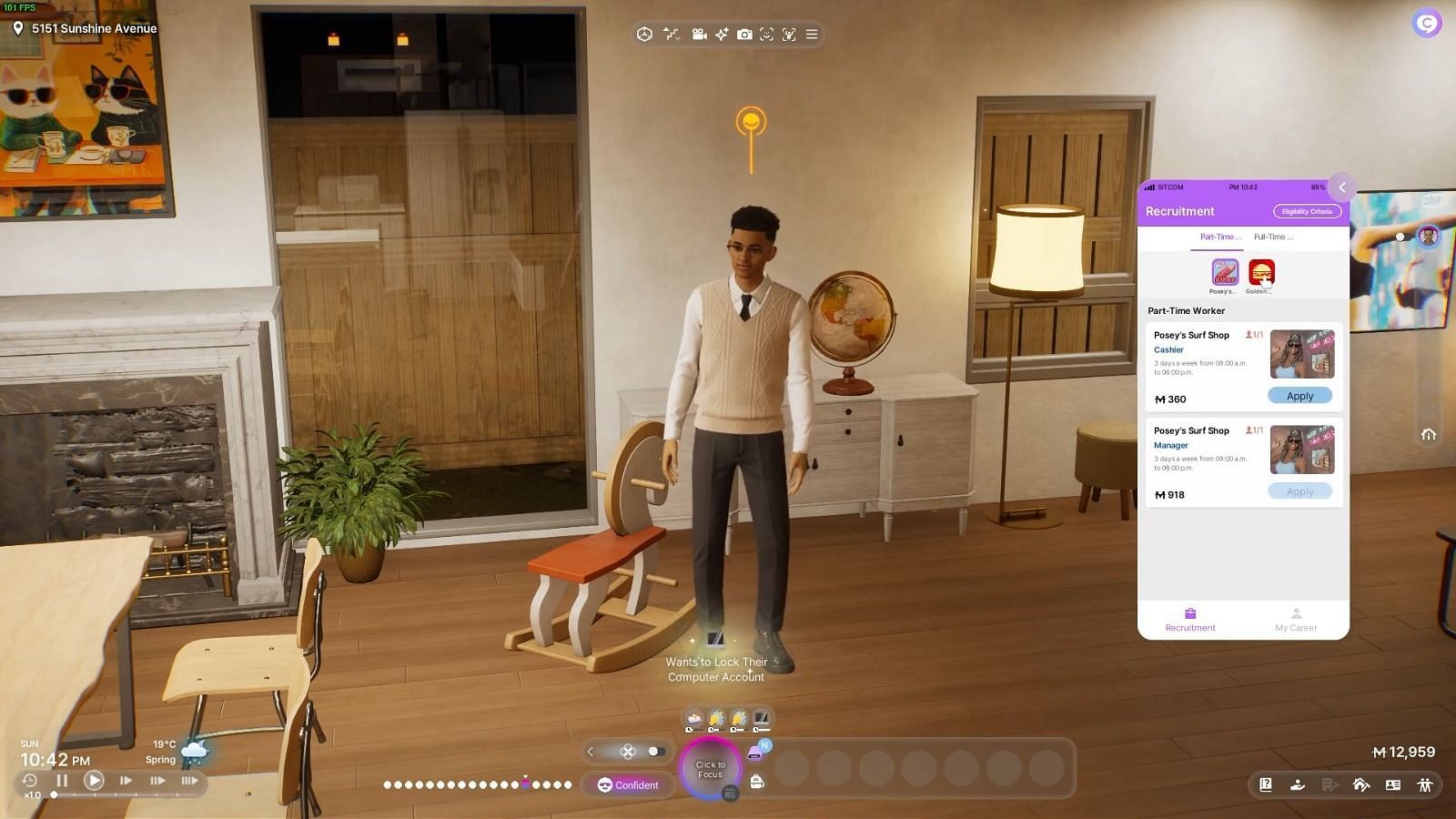 Access the career page to apply for a job in Inzoi (Image via Krafton || youtube/@How to Sims)