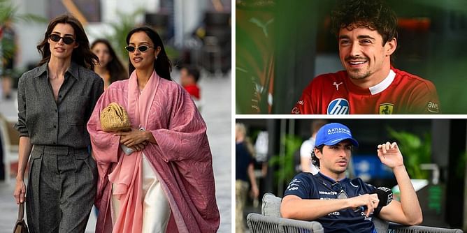 Carlos Sainz's girlfriend Rebecca Donaldson and Charles Leclerc's partner Alexandra Saint-Mleux turn heads at the F1 Saudi Arabian GP paddock