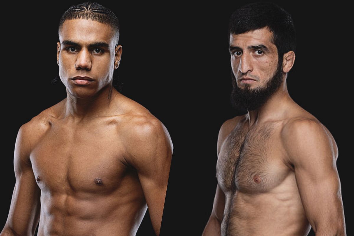 (From left) Jordan Estupinan and Ali Saldoev tango at ONE Fight Night 31.