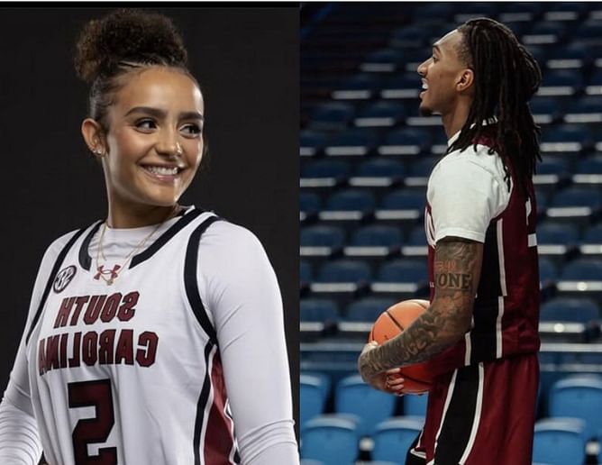 "We can’t play no games together": South Carolina's Tessa Johnson & BF Zachary Davis spit water on each other in latest TikTok