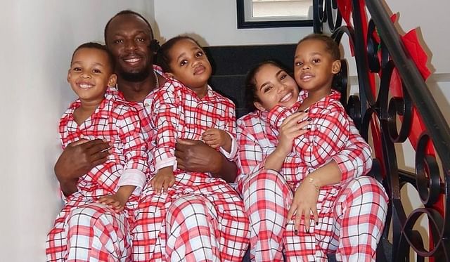Usain Bolt, his girlfriend, Kasi Bennett, and their kids - Source: Instagram
